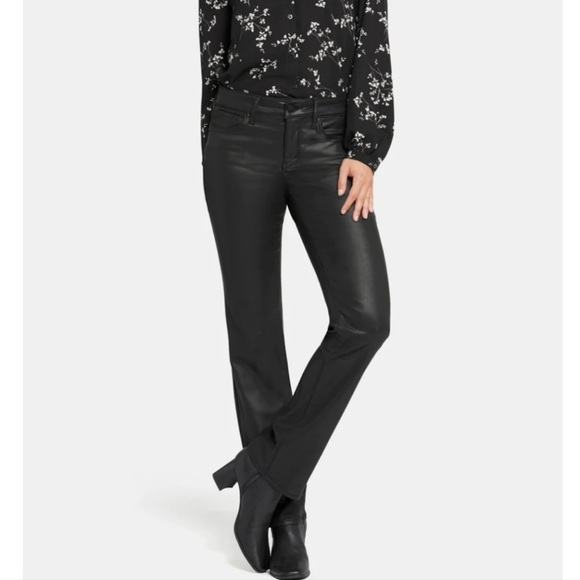 NYDJ Coated Marilyn Straight Jeans. - Picture 2 of 16
